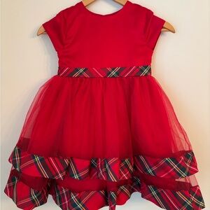 Blueberi Boulevard Red Plaid Formal Dress